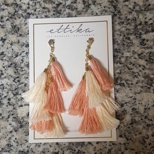 Ettika Tassel Earrings. 4 inches.